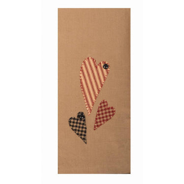Hearts Applique Towel Set of two ETRE0307 - The Fox Decor
